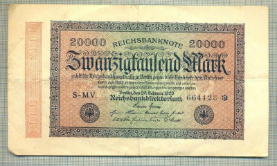 A 81 BANCNOTA-GERMANIA -20 000 MARK- anul 1923-SERIA 664123 -starea care se vede foto