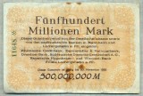 A 44 BANCNOTA-GERMANIA-500milion MARK-anul 1923 -SERIA 11648-starea care se vede, Europa