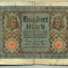 A 11 BANCNOTA-GERMANIA- 100 MARK- anul 1920 -SERIA 18540291 -starea care se vede