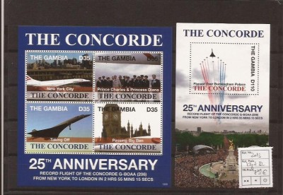Gambia - Concorde - 2013 klbg + bl. foto