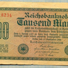 A 65 BANCNOTA-GERMANIA - 1000 MARK- anul 1922 -SERIA 918234 -starea care se vede