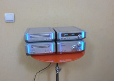 TECHNICS HD 505 CD radio casetofon autoreverse stare buna iluminare albastra foto