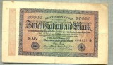 A 51 BANCNOTA-GERMANIA -20 000 MARK- anul 1923-SERIA 664121-starea care se vede, Europa