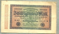 A 51 BANCNOTA-GERMANIA -20 000 MARK- anul 1923-SERIA 664121-starea care se vede