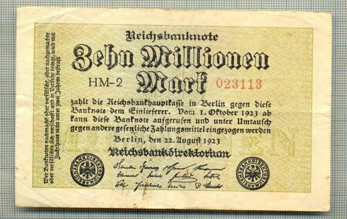 A 95 BANCNOTA-GERMANIA -10MILION MARK- anul 1923-SERIA023113-starea care se vede