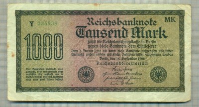 A 35 BANCNOTA-GERMANIA - 1000 MARK- anul 1922 -SERIA 335938 -starea care se vede foto