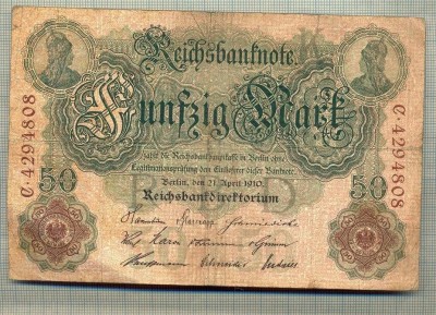 A 18 BANCNOTA-GERMANIA- 50 MARK- anul 1910 -SERIA 4294808 -starea care se vede foto