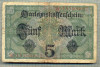 A 80 BANCNOTA-GERMANIA - 5 MARK- anul 1917 -SERIA 15768662 -starea care se vede, Europa