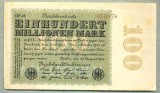 A 54 BANCNOTA-GERMANIA -100 MILION MARK- anul 1923 -SERIA.. -starea care se vede, Europa