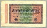 A 34 BANCNOTA-GERMANIA -20 000 MARK- anul 1923-SERIA 254667-starea care se vede, Europa