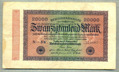 A 34 BANCNOTA-GERMANIA -20 000 MARK- anul 1923-SERIA 254667-starea care se vede foto