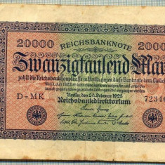 A 71 BANCNOTA-GERMANIA -20 000 MARK- anul 1923-SERIA 723466 -starea care se vede