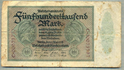 A 64 BANCNOTA-GERMANIA-500 000 MARK- anul 1923-SERIA00073797-starea care se vede foto