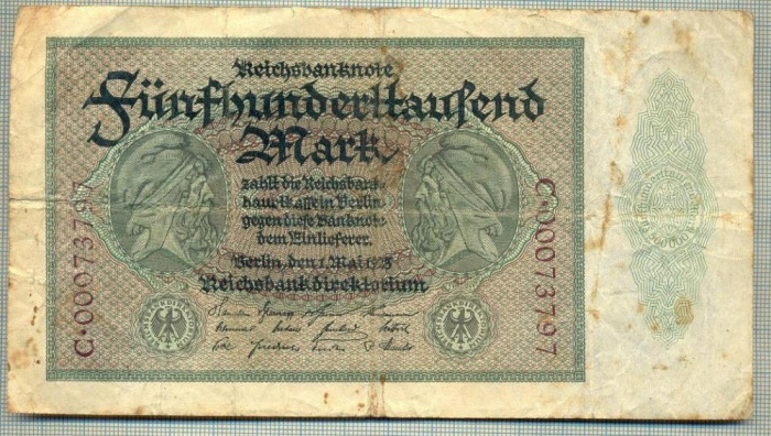 A 64 BANCNOTA-GERMANIA-500 000 MARK- anul 1923-SERIA00073797-starea care se vede