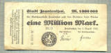 A 08 BANCNOTA-GERMANIA- 1000000 MARK- anul 1923 -SERIA 8269 -starea care se vede, Europa