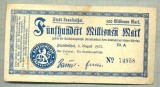 A 20 BANCNOTA-GERMANIA- 500000000 MARK-anul 1923-SERIA 74958-starea care se vede, Europa