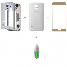 Rama Samsung Galaxy S5 + capac baterie + geam sticla galaxy s5 + loca cleaner foto