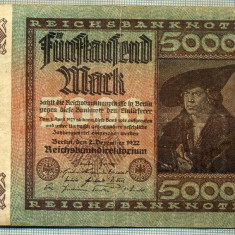 A 87 BANCNOTA-GERMANIA - 5000 MARK- anul 1922 -SERIA 255070 -starea care se vede