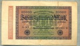 A 66 BANCNOTA-GERMANIA -20 000 MARK- anul 1923-SERIA 203306 -starea care se vede