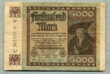 A 85 BANCNOTA-GERMANIA - 5000 MARK- anul 1922 -SERIA 201358 -starea care se vede, Europa