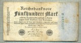 A 07 BANCNOTA-GERMANIA- 500 MARK- anul 1923 -SERIA 1523237 -starea care se vede