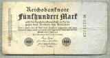 A 74 BANCNOTA-GERMANIA- 500 MARK- anul 1923 -SERIA 3251328 -starea care se vede, Europa