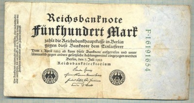 A 70 BANCNOTA-GERMANIA- 500 MARK- anul 1923 -SERIA 16191654 -starea care se vede foto