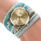 Ceas dama Fashion bratari multiple curea lunga cristale + cutie cadou