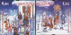 MOLDOVA 2015, Datini si obiceiuri de iarna, serie neuzată, MNH foto