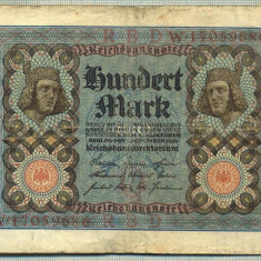 A 17 BANCNOTA-GERMANIA- 100 MARK- anul 1920 -SERIA 17059686 -starea care se vede