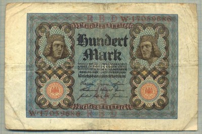 A 17 BANCNOTA-GERMANIA- 100 MARK- anul 1920 -SERIA 17059686 -starea care se vede foto