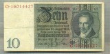 A 06 BANCNOTA-GERMANIA- 10 MARK- anul 1929 -SERIA 16014427 -starea care se vede, Europa