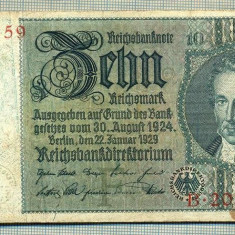 A 78 BANCNOTA-GERMANIA- 10 MARK- anul 1929 -SERIA 20302859 -starea care se vede