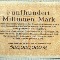 A 26 BANCNOTA-GERMANIA-500milion MARK-anul 1923 -SERIA 11647-starea care se vede