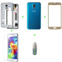 Rama Samsung Galaxy S5 + capac baterie + geam sticla+loca cleaner+folie sticla foto