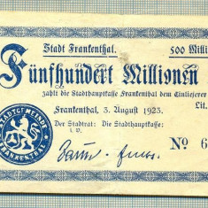 A 40 BANCNOTA-GERMANIA- 500000000 MARK-anul 1923-SERIA 61110-starea care se vede