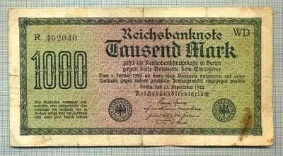 A 100 BANCNOTA-GERMANIA - 1000 MARK- anul 1922 -SERIA 402040-starea care se vede foto