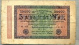 A 77 BANCNOTA-GERMANIA -20 000 MARK- anul 1923-SERIA 214432 -starea care se vede