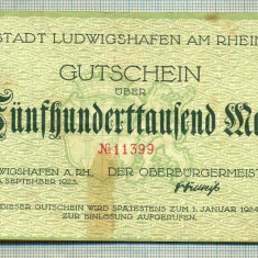 A 47 BANCNOTA-GERMANIA- 500 000 MARK-anul 1923-SERIA 11399 -starea care se vede