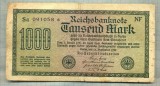 A 09 BANCNOTA-GERMANIA- 1000 MARK- anul 1922 -SERIA 091058 -starea care se vede