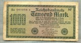 A 09 BANCNOTA-GERMANIA- 1000 MARK- anul 1922 -SERIA 091058 -starea care se vede, Europa