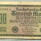 A 09 BANCNOTA-GERMANIA- 1000 MARK- anul 1922 -SERIA 091058 -starea care se vede
