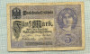 A 03 BANCNOTA-GERMANIA - 5 MARK- anul 1917 -SERIA 18110788 -starea care se vede, Europa