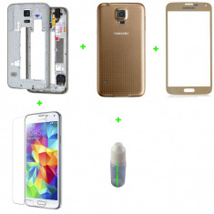 Rama Samsung Galaxy S5 + capac baterie + geam sticla+loca cleaner+folie sticla foto