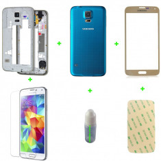 Rama Samsung Galaxy S5 + capac + geam sticla+loca cleaner+ folie sticla+ adeziv foto