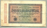 A 76 BANCNOTA-GERMANIA -20 000 MARK- anul 1923-SERIA 595138 -starea care se vede, Europa