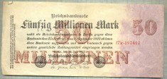 A 63 BANCNOTA-GERMANIA -50 MILION MARK- anul 1923 -SERIA.. -starea care se vede