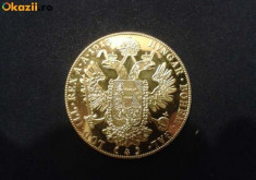 Moneda din AUR FRANC.IOS.I.D.G.AVSTRIAE.IMPERADOR 1915 foto