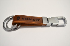Breloc Renault piele naturala foto
