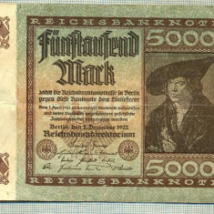 A 49 BANCNOTA-GERMANIA - 5000 MARK- anul 1922 -SERIA 190353 -starea care se vede